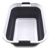 SAMMART panier pliable face avant noir montrant la forme et la capacité
