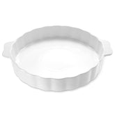 Samsle plat à tarte face montrant la forme et finition, pratique pour service