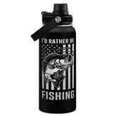 SANDJEST bouteille face montrant le motif Deer Fishing et résistance