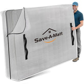 SaveAMatt housse face avant montrant protection et dimensions utiles