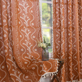 Schweek rideau terracotta face avant apportant chaleur décorative