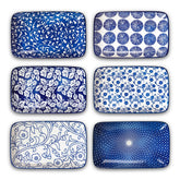 Selamica assiette rectangulaire vue frontale, présentation soignée et élégante