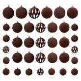 Senjie boîte frontale montrant ensemble de 36 boules marron, stockage organisé