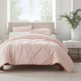 Serta housse de couette blush vue avant, protège et décore le lit