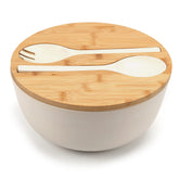 ShineMe saladier blanc face avant pour service familial élégant