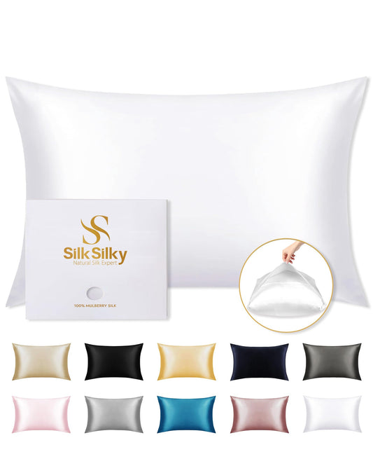 SilkSilky vue avant de la taie dans son emballage qualité 22 momme