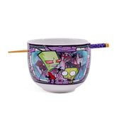 Silver Buffalo bol ramen face montrant design Invader Zim et esthétique attrayante