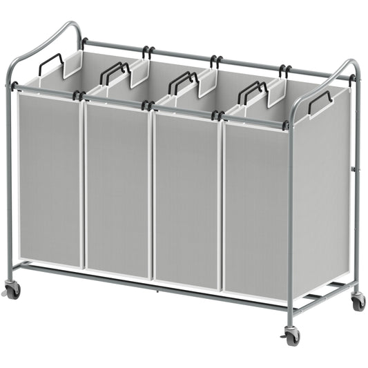 Simple Houseware vue avant du chariot 4 sacs montrant organisation facile