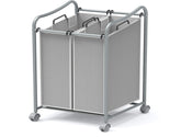 Simple Houseware vue avant du chariot argent offrant gain de place