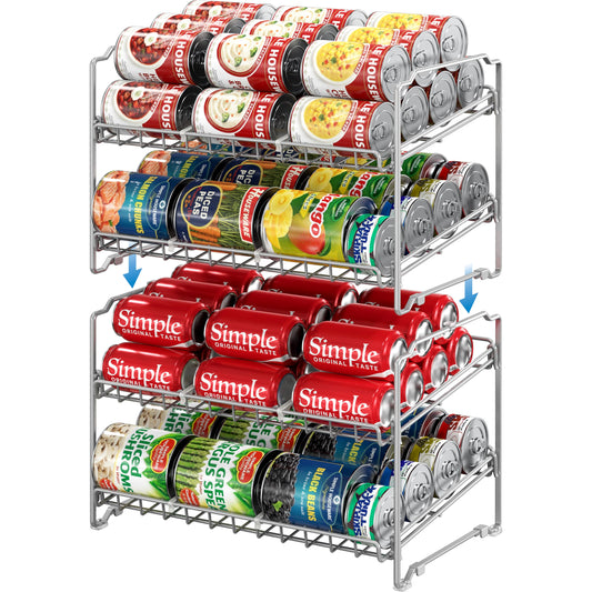 Simple Houseware vue avant du range‑conserves montrant la finition argentée et capacité