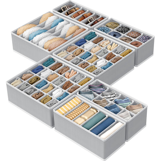 Simple Houseware vue avant de l'ensemble 7 pièces pour organisation rapide