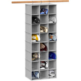 Simple Houseware vue de face de l'organiseur suspendu montrant 24 cases et gain d'espace
