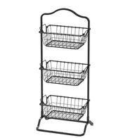 Simple Houseware vue avant du panier noir pour organiser efficacement