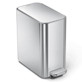 simplehuman vue avant de la poubelle acier brossé, esthétique durable