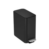 simplehuman face avant de la poubelle noir mat, design gain de place