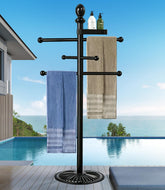 Sinyzope vue avant du porte-serviettes métallique, organisation pratique