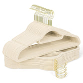 Sishynio ensemble de 30 cintres en velours beige, organise le placard élégamment