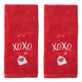 SKL Home serviette XOXO vue recto rouge apport romantique