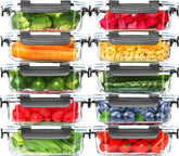 Skroam ensemble de 10 contenants devant montrant boîtes et couvercles, maintien des repas organisé