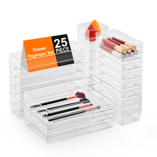 SMARTAKE vue avant du lot 25 pièces montrant l'organisation et gain de place