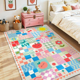 Snoffic tapis face avant rose montrant motif attrayant et confort