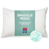Snuggle-Pedic face avant et emballage montrant design et informations
