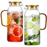 Snuvid carafe face dorée lot de deux présentation élégante