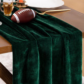 Socomi chemin de table vert face avant mettant en valeur l'élégance