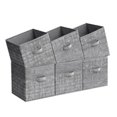 SONGMICS cube face avant montrant design gris chiné et gain d'ordre
