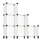 SONGMICS vue de face du meuble 6 cubes, rangement modulable et gain de place