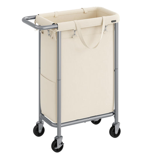 SONGMICS vue frontale du panier montrant capacité et profil étroit