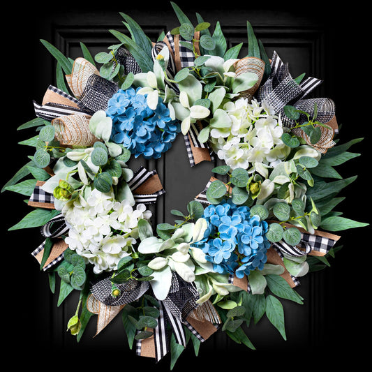 soosubel couronne hortensia face à la porte, accueil instantané