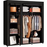 SORCEDAS armoire ouverte montrant étagères et tringles pour organisation