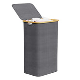 SpaceAid vue avant du panier à linge avec couvercle montrant capacité et design