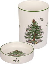 Spode rafraichisseur face avant avec motif sapin, ajoute une touche festive