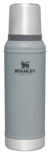 STANLEY bouteille face avant Hammertone Silver montrant robustesse et isolation