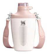 Stanley Cross Bottle vue avant montrant design rose quartz et protection pratique