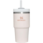 STANLEY gobelet 20 oz Rose Quartz face montré avec coupe et portabilité