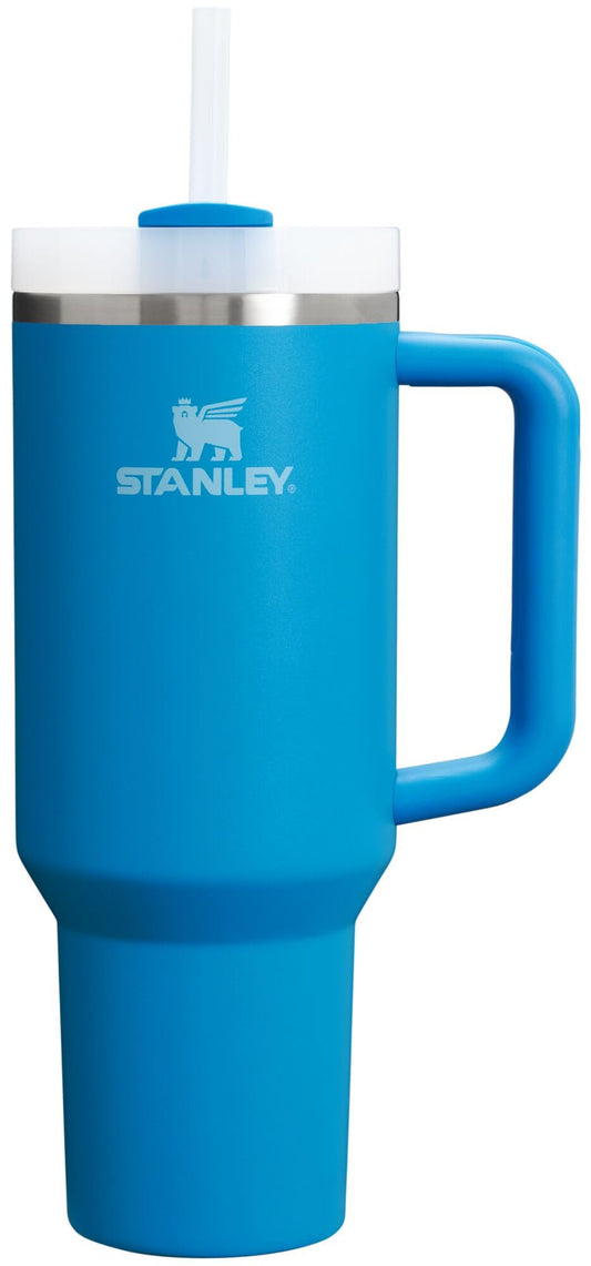 STANLEY Quencher H2.0 face avant montrant la finition Azure et capacité 40 oz, pratique