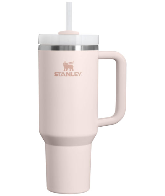 STANLEY Quencher H2.0 face rose quartz montrant capacité et design pratique