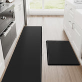 StepRite vue du pack de deux tapis noirs, confort immédiat pour la cuisine