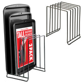 Stock Your Home vue avant du support en acier noir pour plaques, gain de place