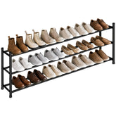 STORAGE MANIAC vue frontale de l'étagère à chaussures montrant organisation efficace