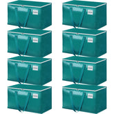 StorageRight vue avant du sac vert plein, solution de transport organisée