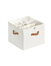 StorageWorks boîte devant beige montrant gain de place organisé