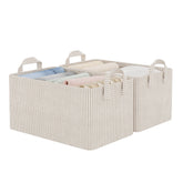 StorageWorks vue avant du pack de 2 paniers, rangement élégant