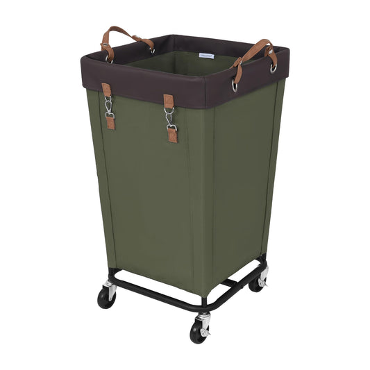StorageWorks vue avant du panier à linge montrant la grande capacité et organisation facile