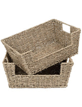 StorageWorks panier face avant montrant finition tissée et rangement ordonné