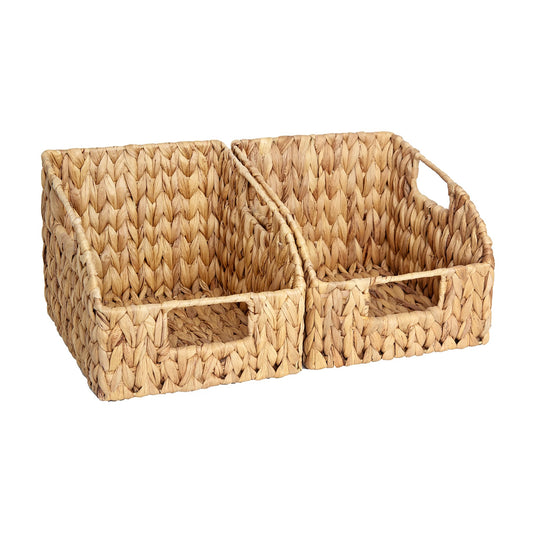 StorageWorks vue frontale du panier tressé pratique et esthétique
