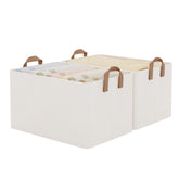 StorageWorks vue avant des paniers beige, rangement élégant